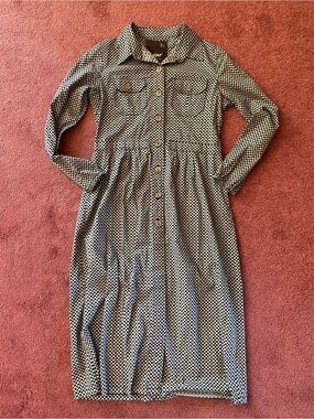 iqs Collection Checkerboard Long Sleeve Shirt Dress Size L / 14